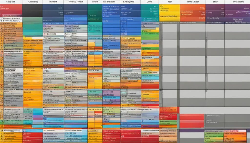 study schedule