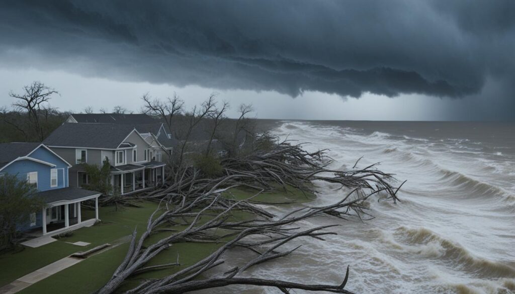Hurricane intensity on Texas Gulf Coast