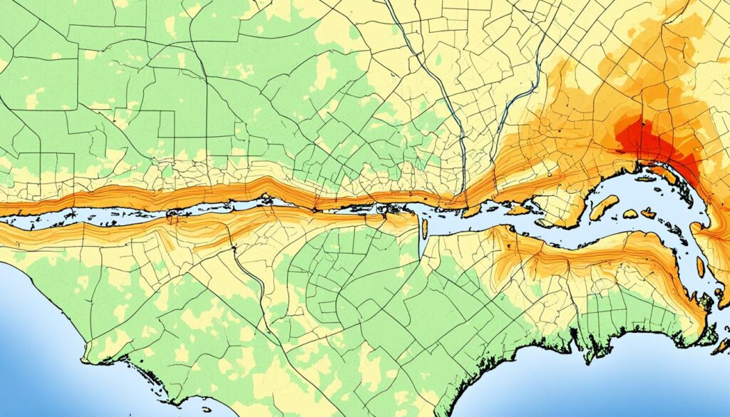 Seismic activity map