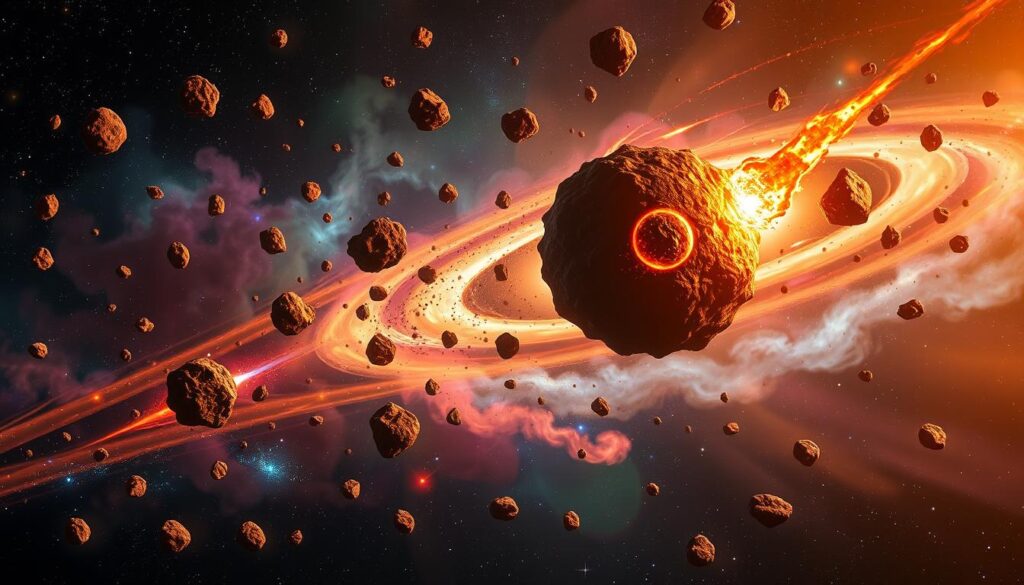 Taurid swarm in the solar system