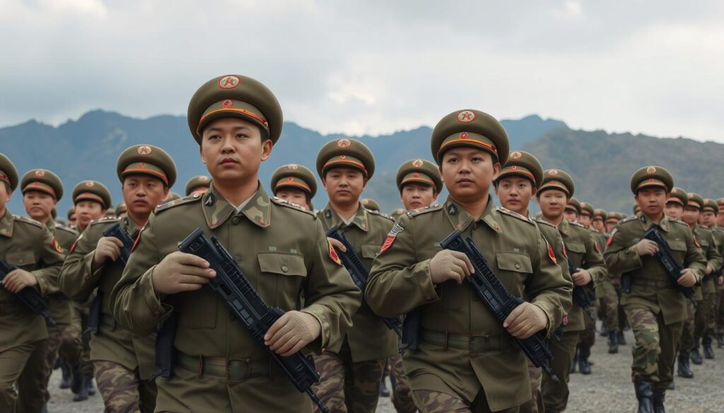 North Korean troops