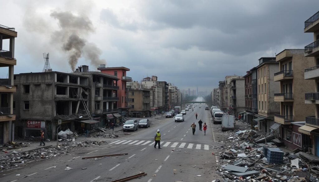 Drone strike aftermath in Kazan