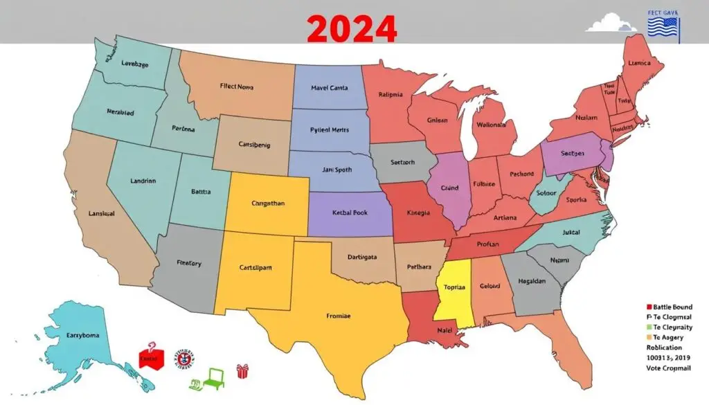 Electoral map of battleground states