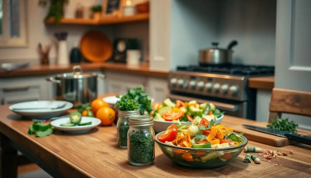 Preparing affordable dinner at home