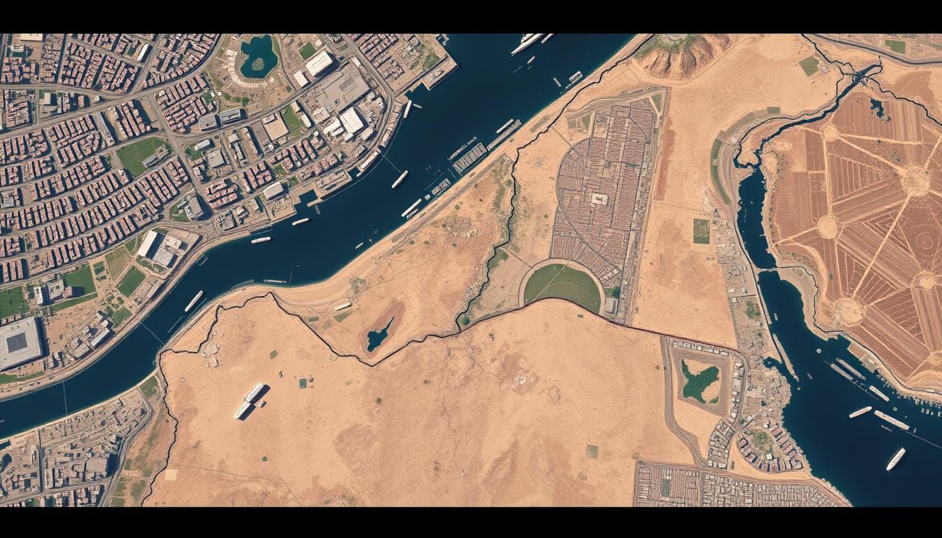 Aerial view of Gaza showing impact of conflict and control measures Israel's Strategic Plans to Assume Control of Gaza