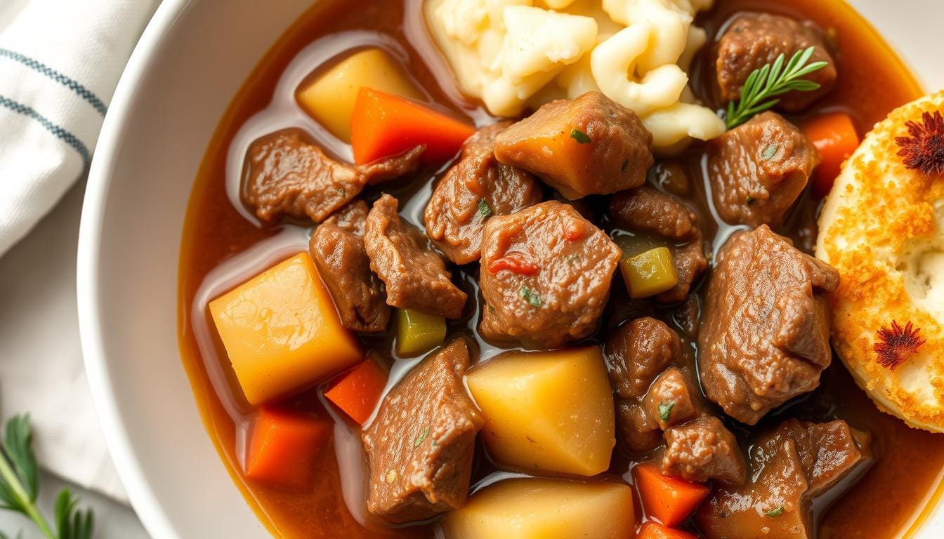 Low-carb version of Slow Cooker Beef Stew with turnips instead of potatoes Low-carb version of Slow Cooker Beef Stew with turnips instead of potatoes